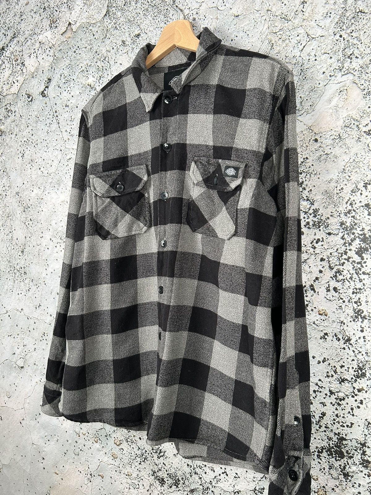 Dickies Dickies Checked Overshirt Black Grey Skateboards Streetwear Size US L / EU 52-54 / 3 - 2 Thumbnail