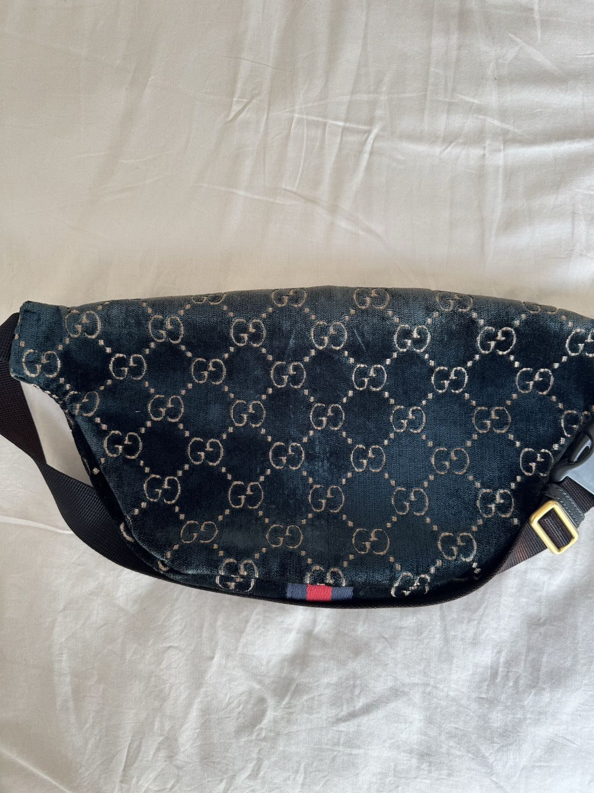 Gucci Gucci Belt Bag Velvet Brown Size ONE SIZE - 12 Thumbnail