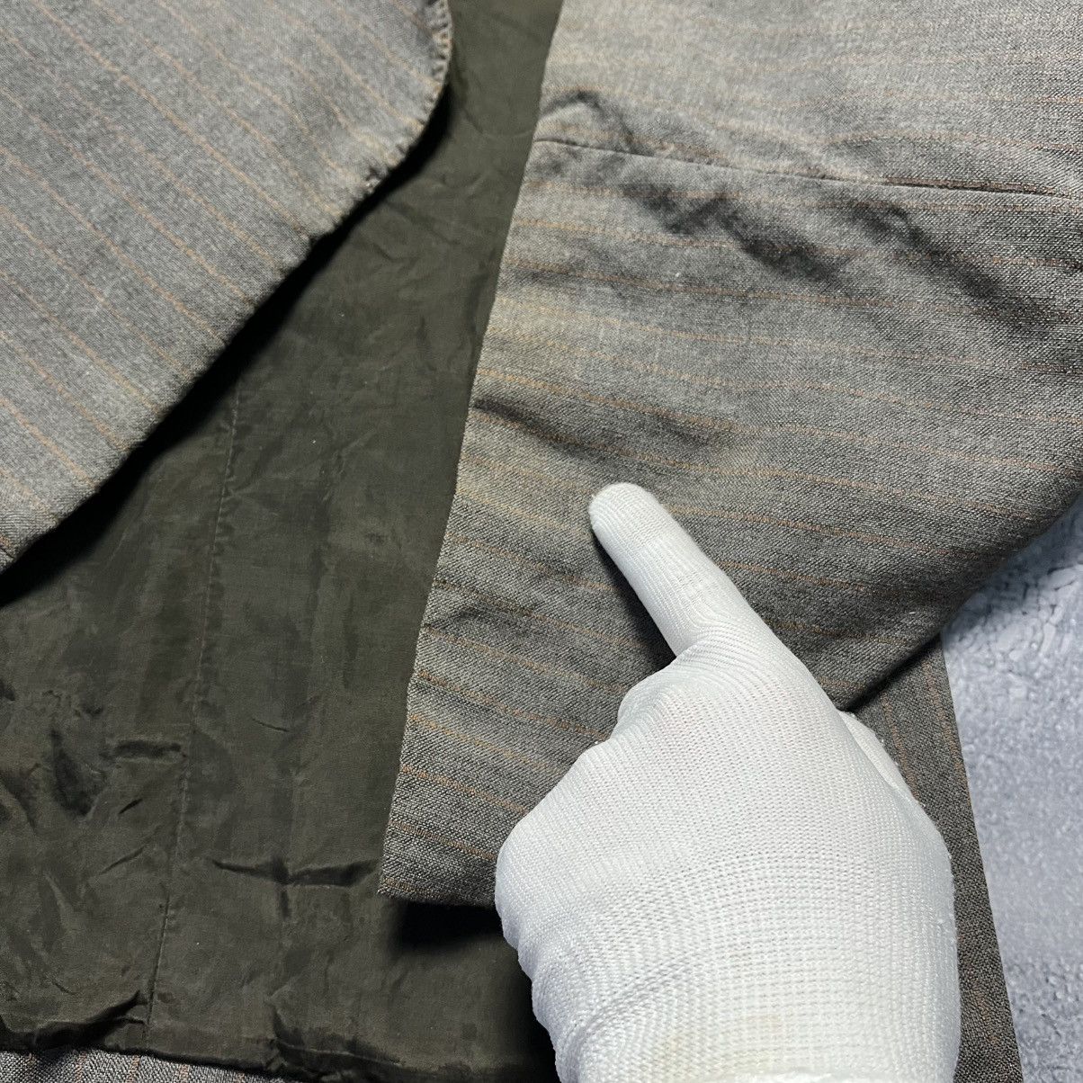 Aquascutum × Vintage Vintage Aquascutum Striped Wool Brown Suit Blazer Pants Size 42L - 16 Thumbnail