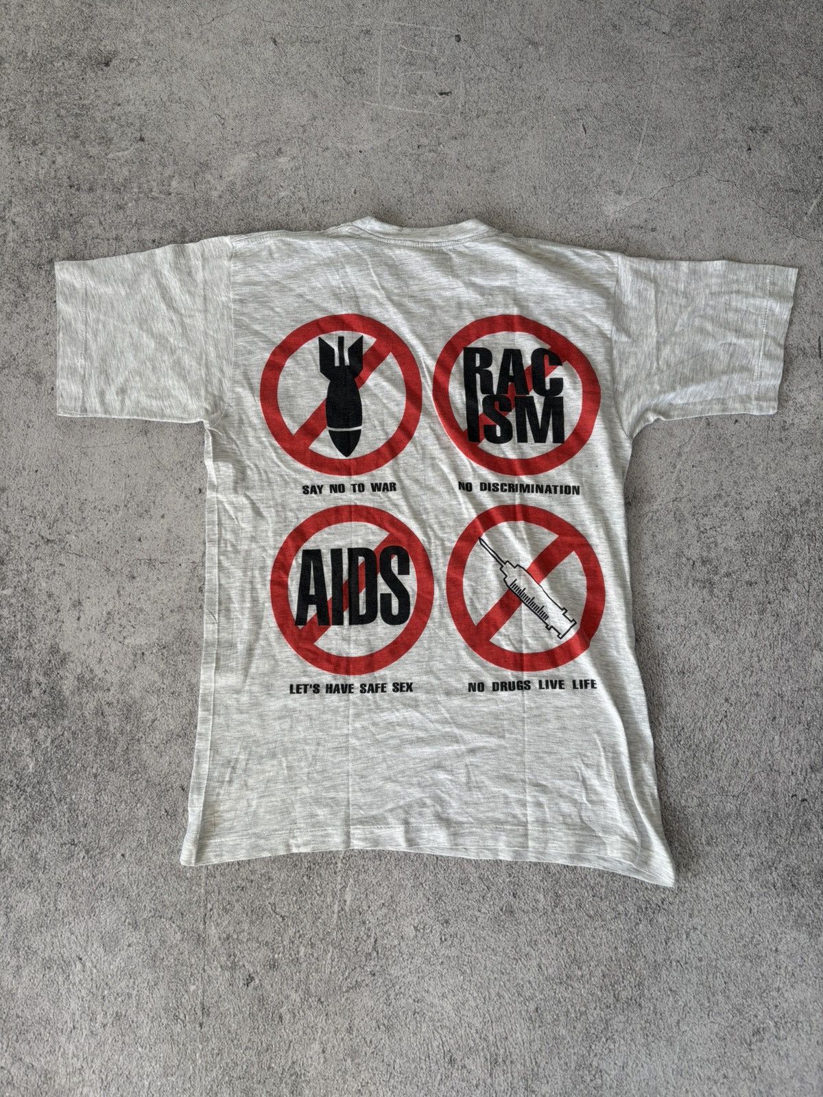 Vintage vintage single stitch no racism let’s have safe sex tee Size US M / EU 48-50 / 2 - 1 Thumbnail