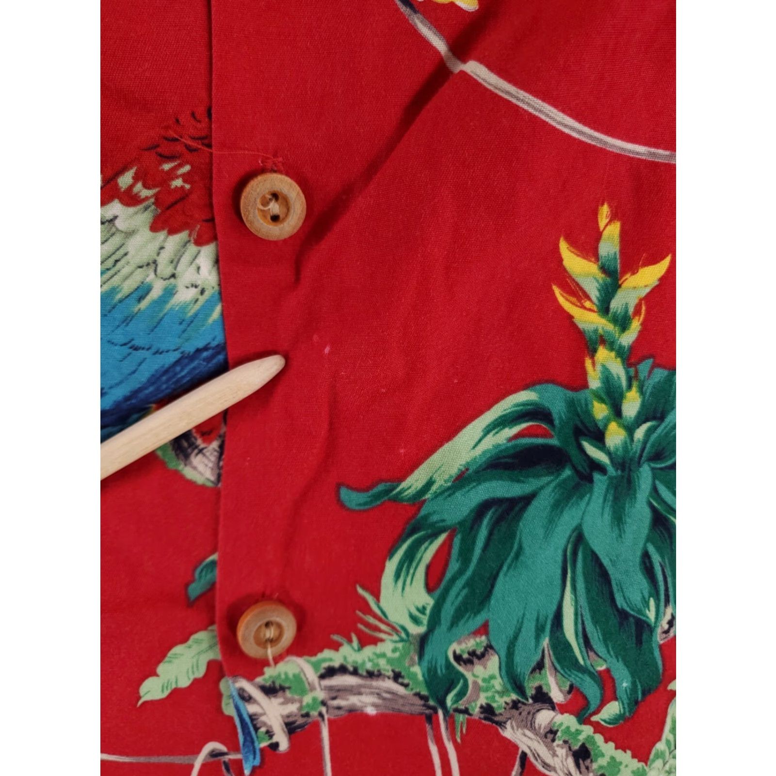 Paradise Found Paradise Found Magnum PI Hawaiian Shirt Button Up Red Parrots Mens XL Size US XL / EU 56 / 4 - 3 Thumbnail