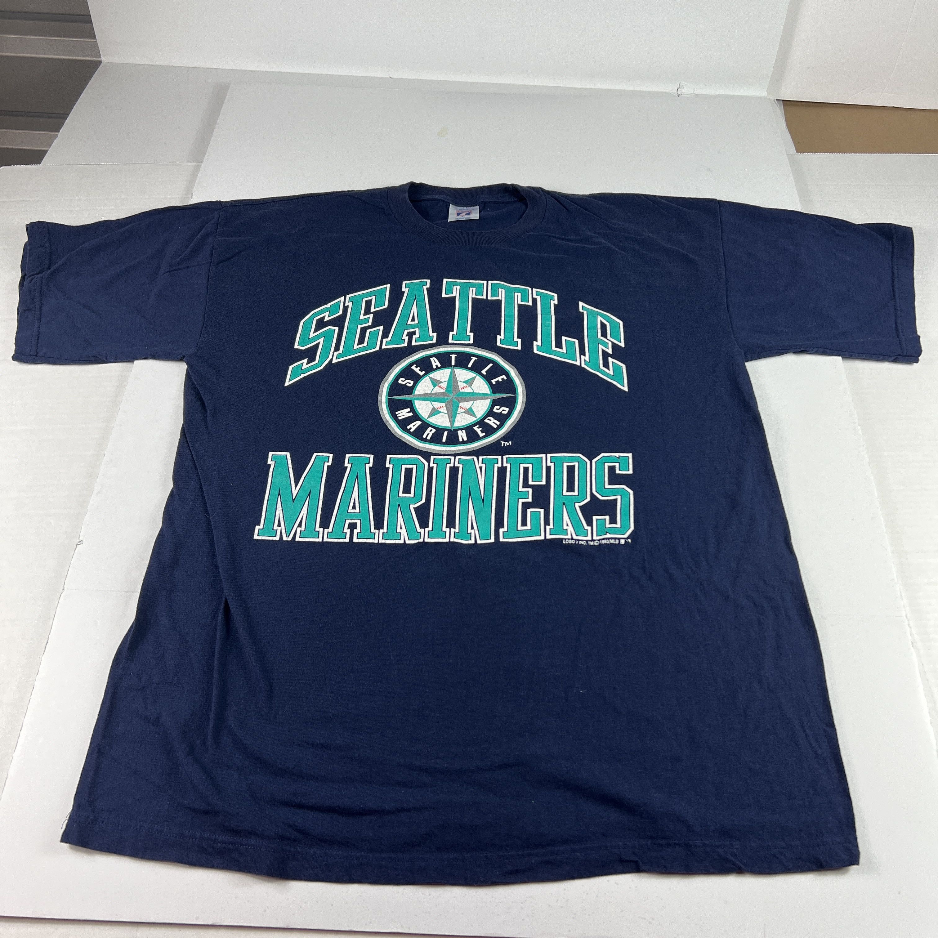 VTG 90s MLB Seattle Mariners Shirt Faded Short Sleeve Tee