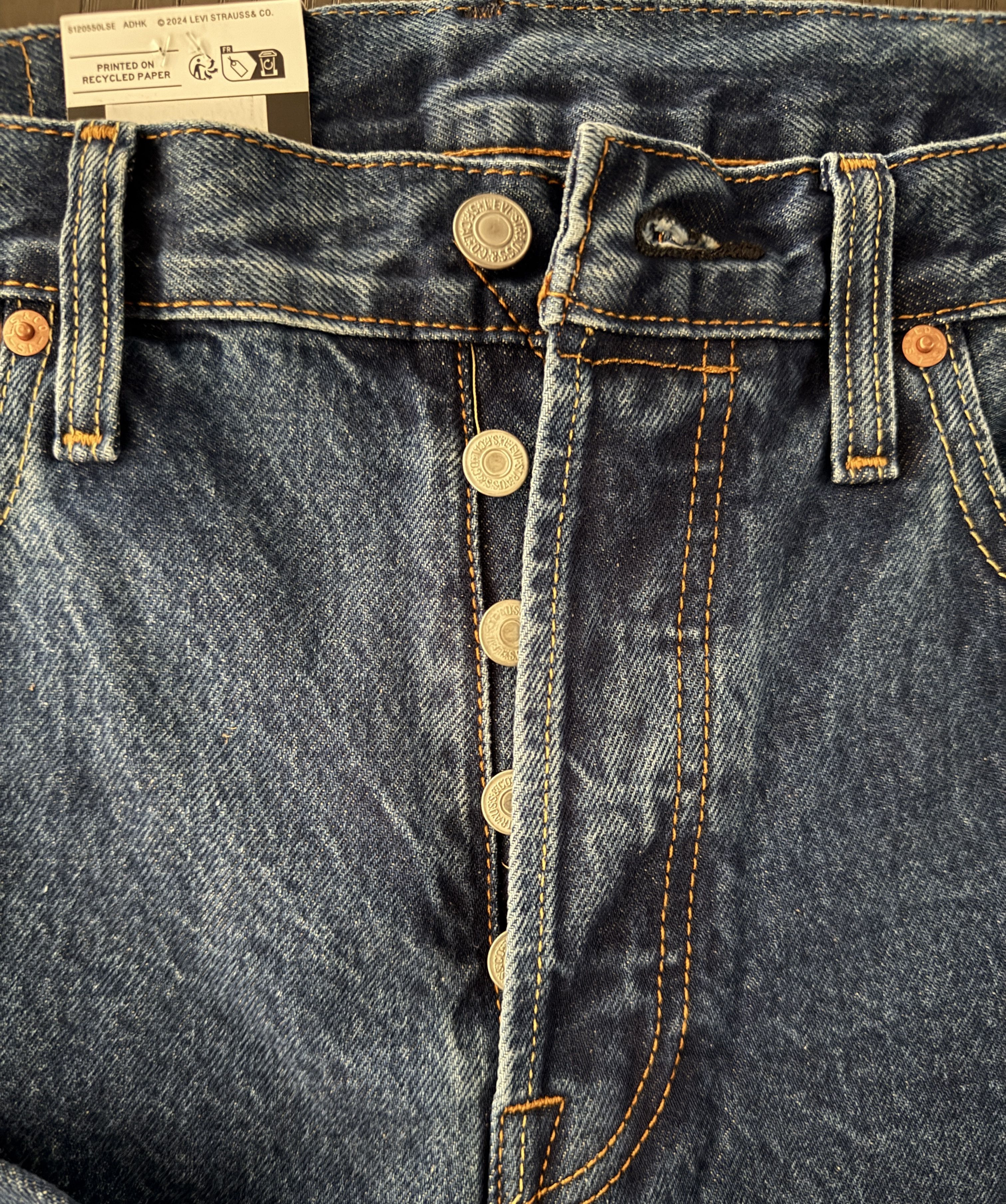 Levi's Levi's Premium 501 Original STRAIGHT LEG Jean Men 34x32 Blue Size US 34 / EU 50 - 5 Thumbnail