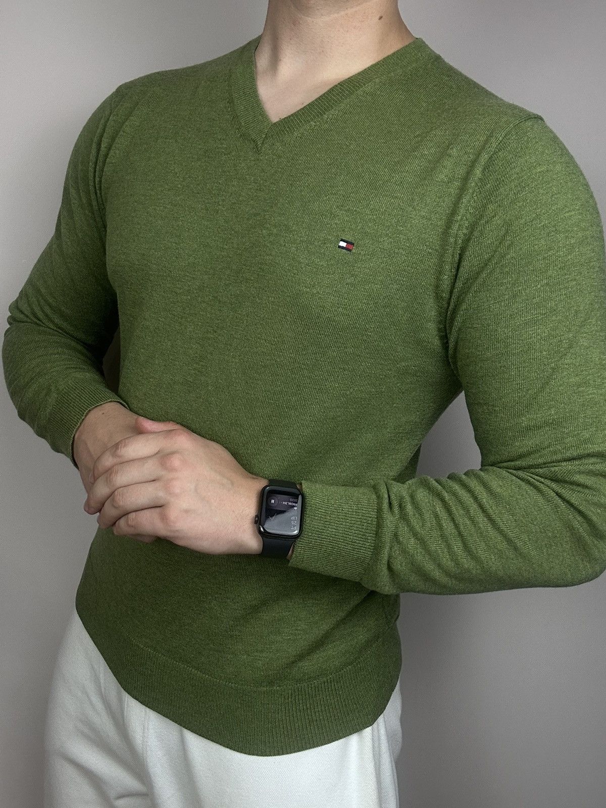 Tommy Hilfiger Green Tommy Hilfiger sweater 100% lambswool wool size L Size US L / EU 52-54 / 3 - 1 Thumbnail