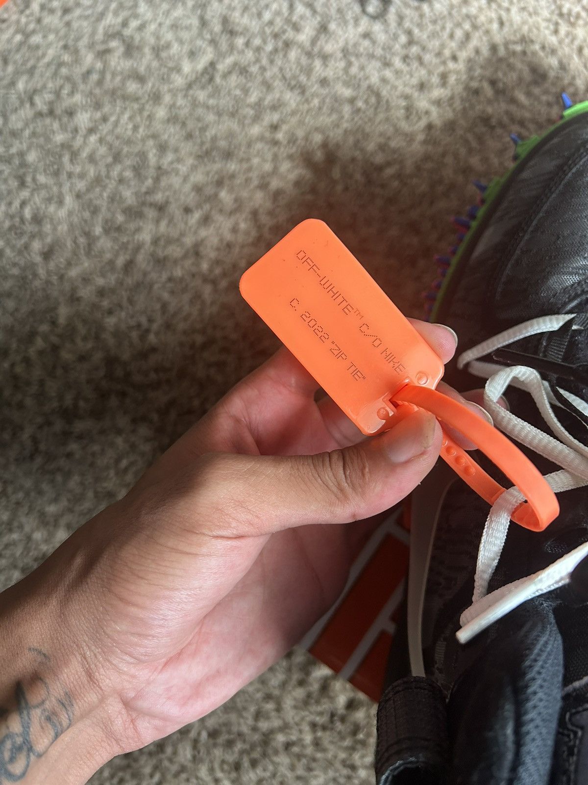 Nike × Off-White Off-White x Air Force 1 Mid ‘Black’ Size US 11.5 / EU 44-45 - 10 Thumbnail
