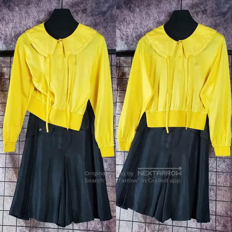 Dior Dior Yellow Cotton Logo Long Sleeve Top . Size M / US 6-8 / IT 42-44 - 1 Thumbnail