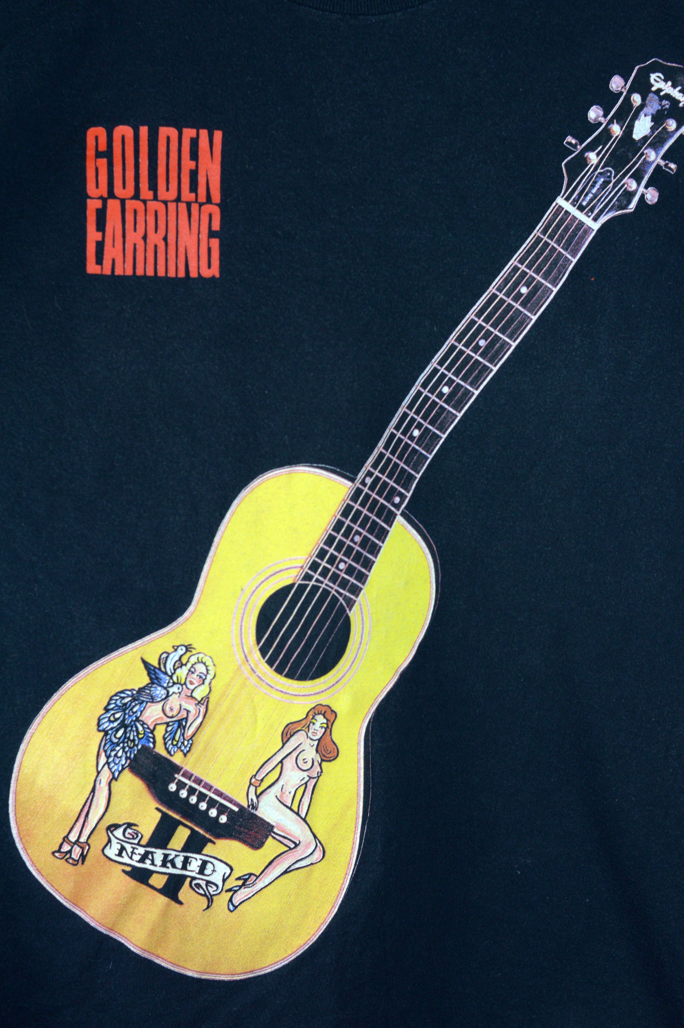 Vintage Vintage Golden Earring Naked 2 tour 1998 t shirt Size US XL / EU 56 / 4 - 3 Thumbnail
