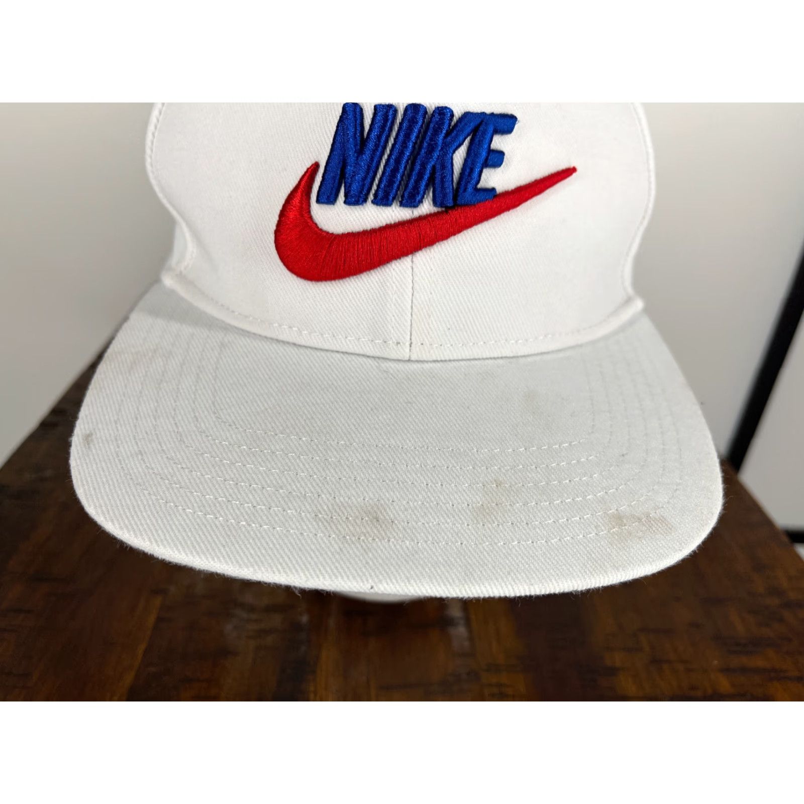 Nike Nike Hat Cap Snap Back One Size White Pro Dri-Fit Cotton Twill Polyester Size ONE SIZE - 3 Thumbnail