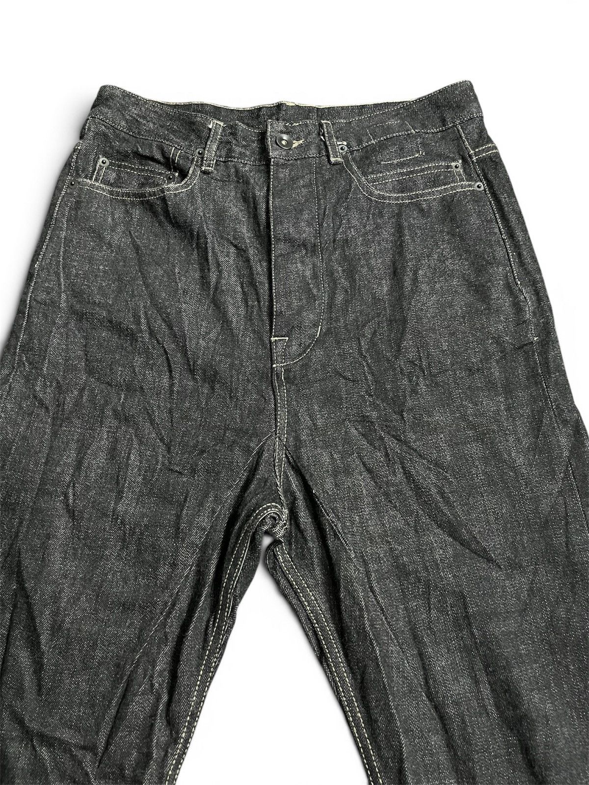 Rick Owens Drkshdw FW18 Rick Owens DRKSHDW Indigo Collapse Cut Jeans Size US 29 - 4 Thumbnail