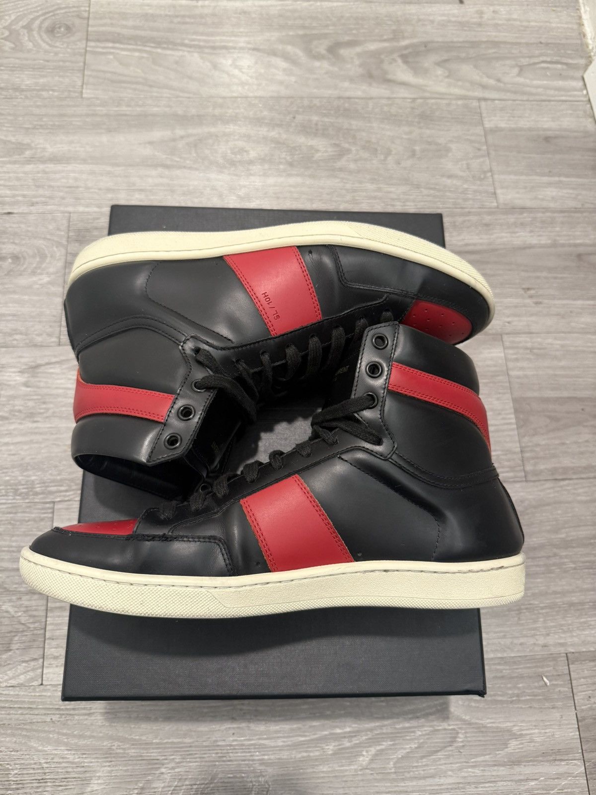 Saint Laurent Paris Saint Laurent Pairs SL/10H Black/Red Size EU 41 Size US 8 / EU 41 - 5 Thumbnail