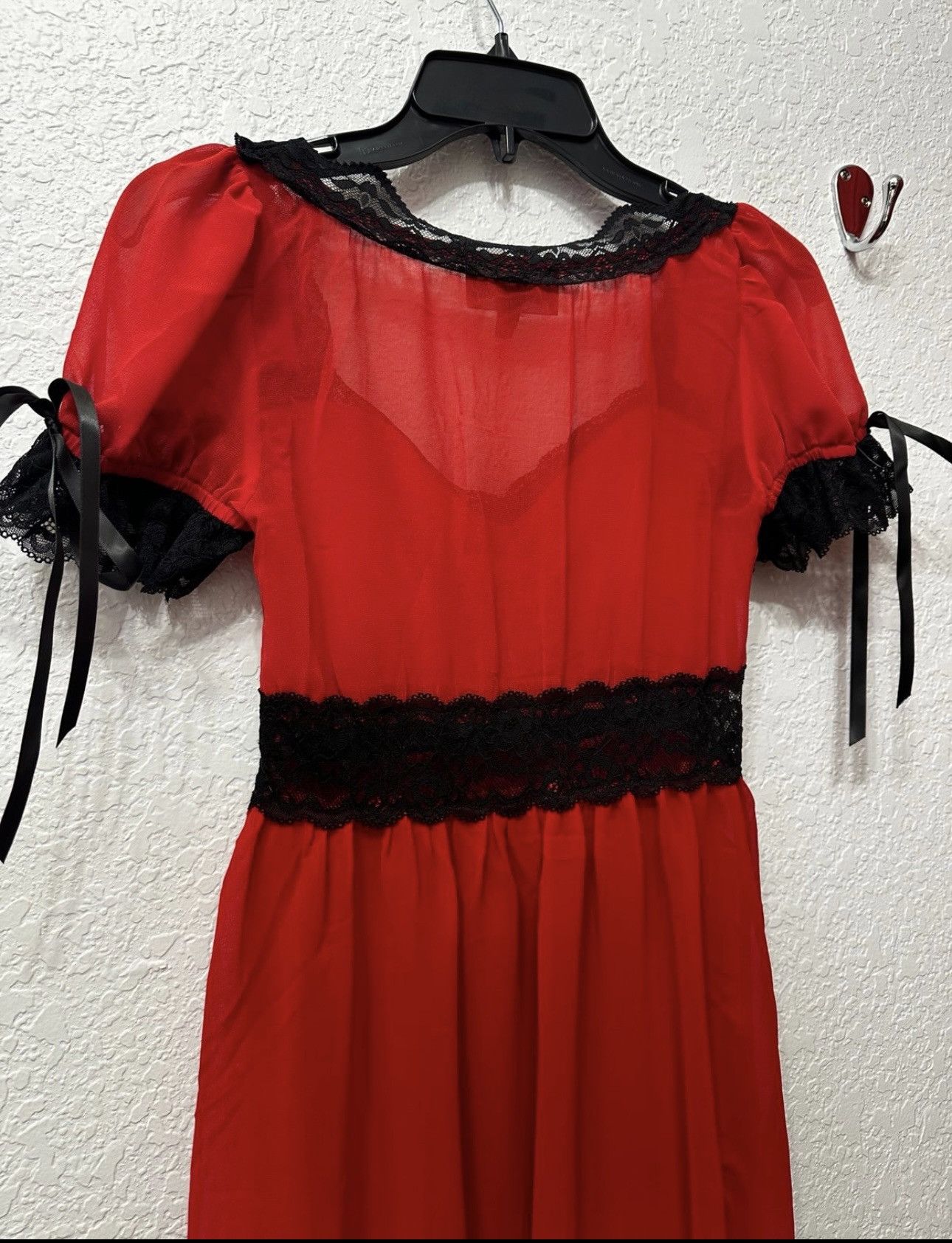 Dolls Kill Red Sheer Babydoll Dress Size XS / US 0-2 / IT 36-38 - 4 Thumbnail