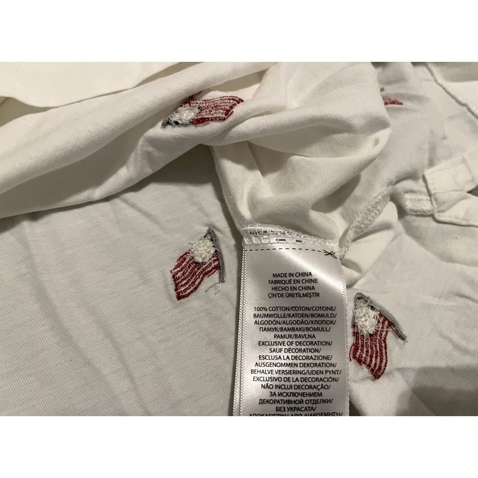 Polo Ralph Lauren Polo Ralph Lauren Polo Shirt White Embroidered USA Flags Classic Fit Mens Large Shirt Size US L / EU 52-54 / 3 - 4 Thumbnail