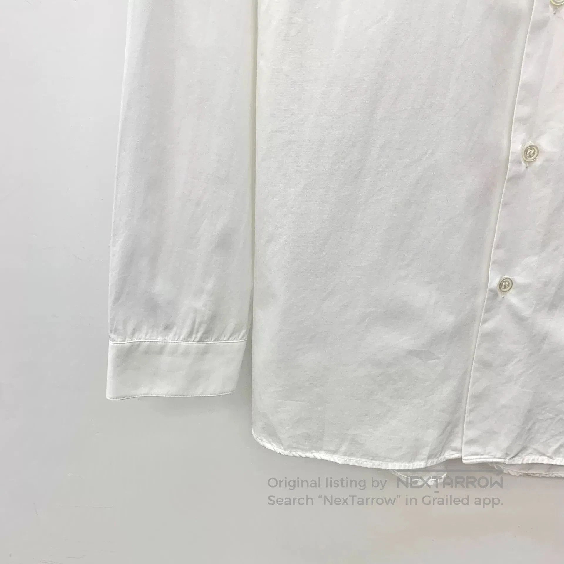Dior white striped cotton long sleeve shirt. Size US L / EU 52-54 / 3 - 4 Thumbnail