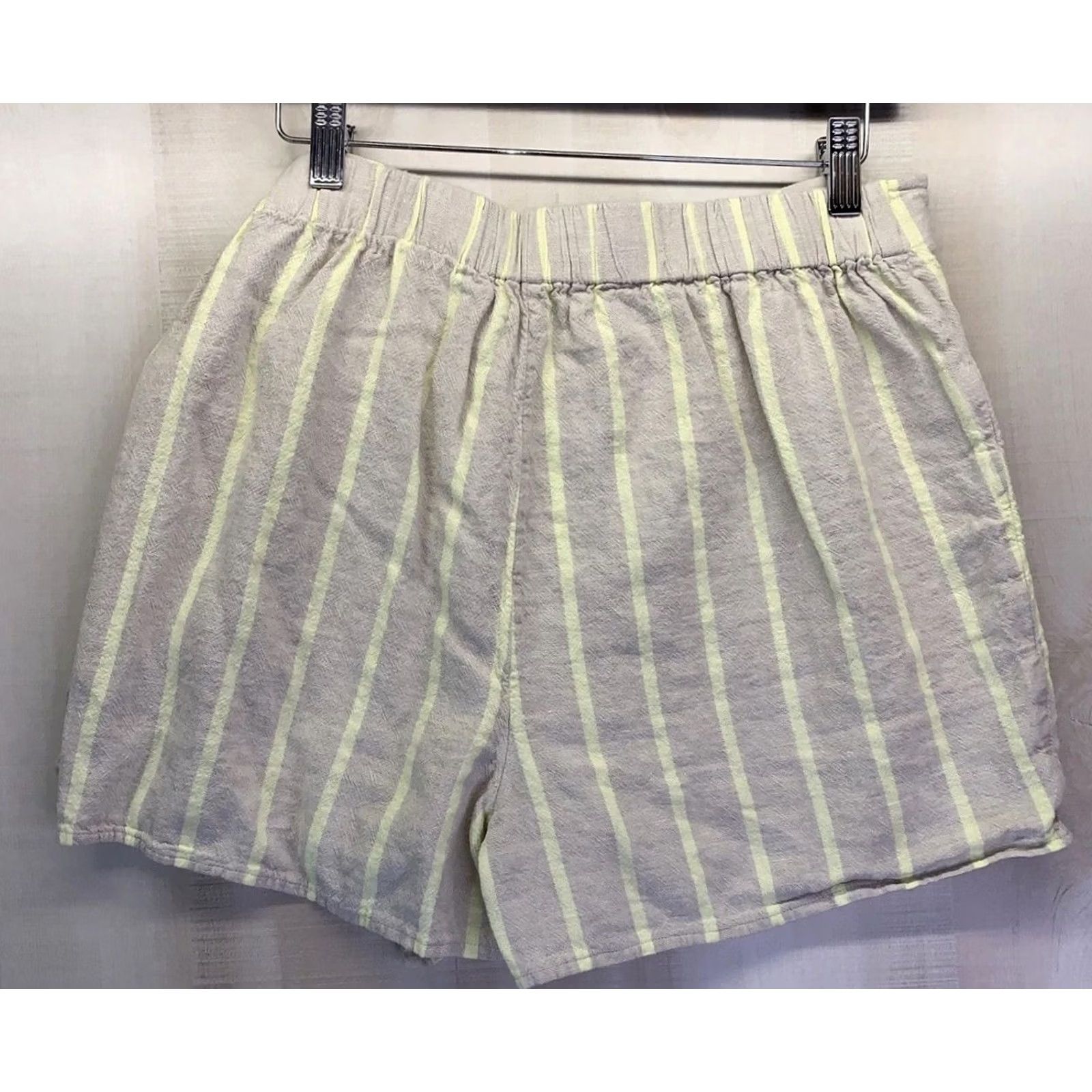 Loft LOFT Skort Women’s M Khaki Neon Yellow Striped Tie Side Casual Travel Beach Walking-4166 Mens? Womens Size 32" / US 10 / IT 46 - 5 Thumbnail