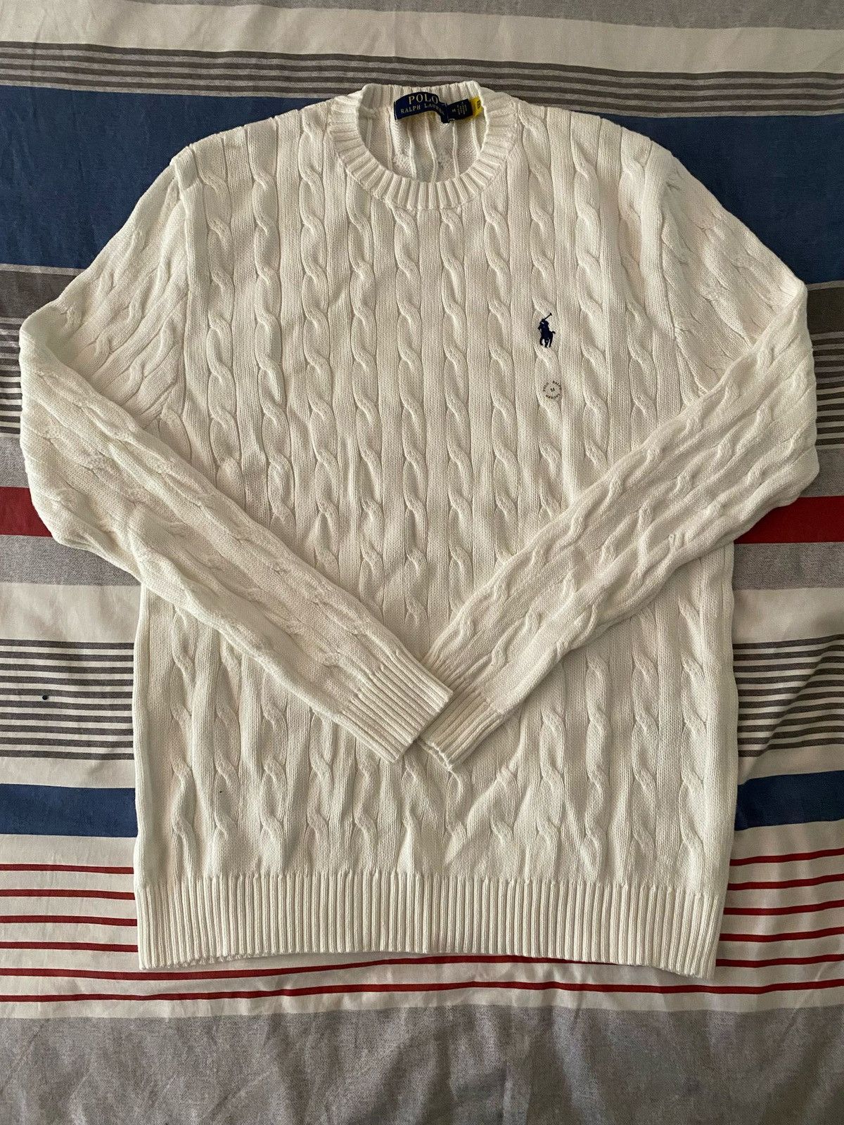 Polo Ralph Lauren Ralph Lauren cable-knit sweater in white Size US M / EU 48-50 / 2 - 1 Thumbnail