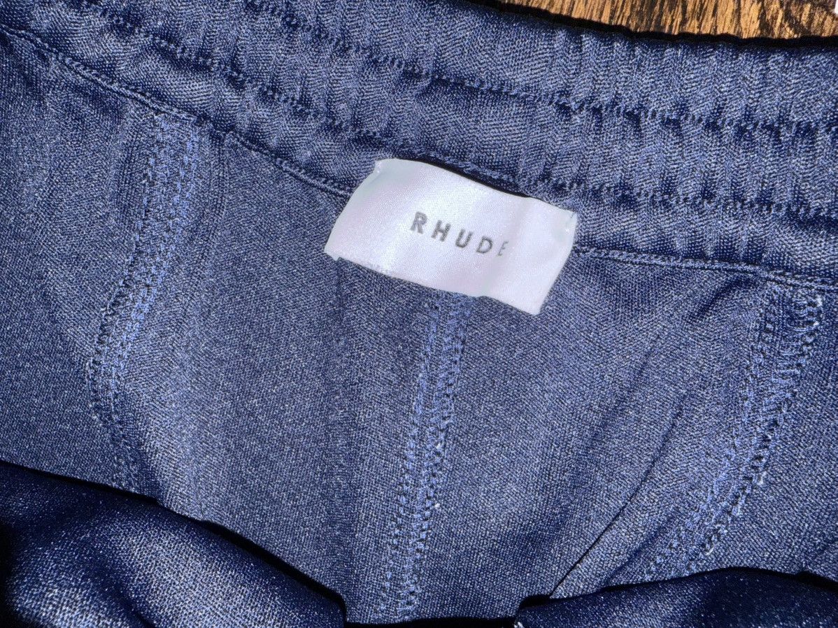 Rhude RHUDE Navy Blue Cropped Track Pants Medium SS21 Rhude Bowl Size US 31 - 3 Thumbnail