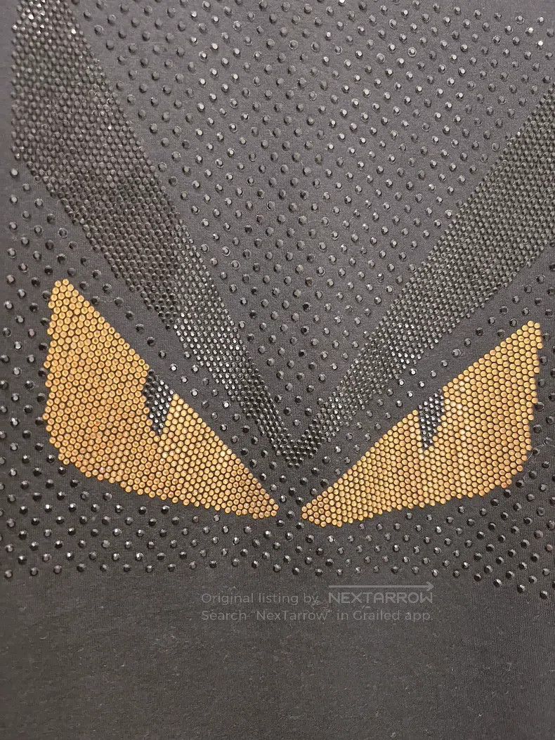 Fendi Fendi Black Full Diamond Little Devil Men's Short-Sleeve T Size US M / EU 48-50 / 2 - 4 Thumbnail