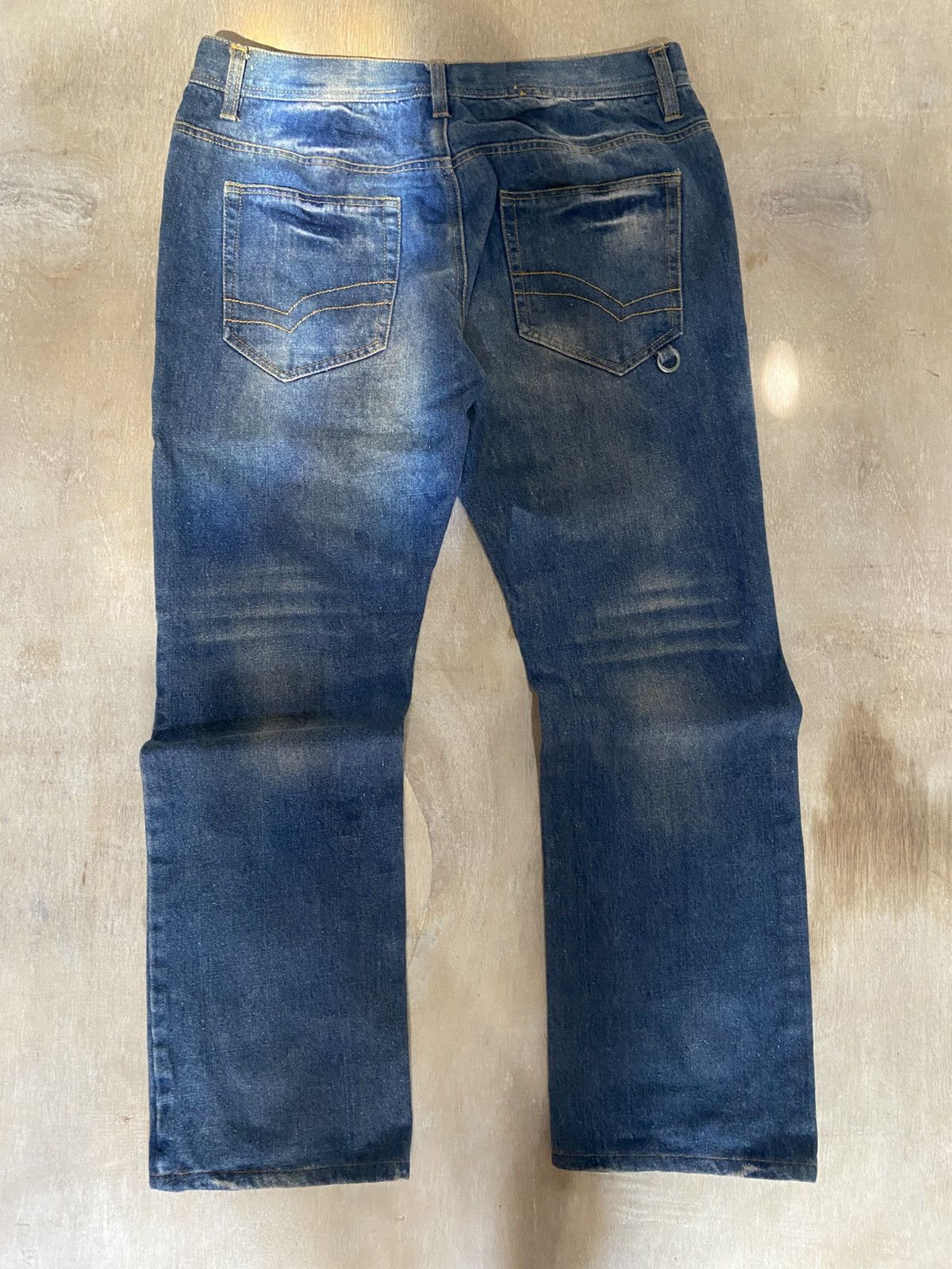 In The Attic Distressed Vintage Punk Buckle In The Attic Jeans With Words Size US 33 - 7 Thumbnail