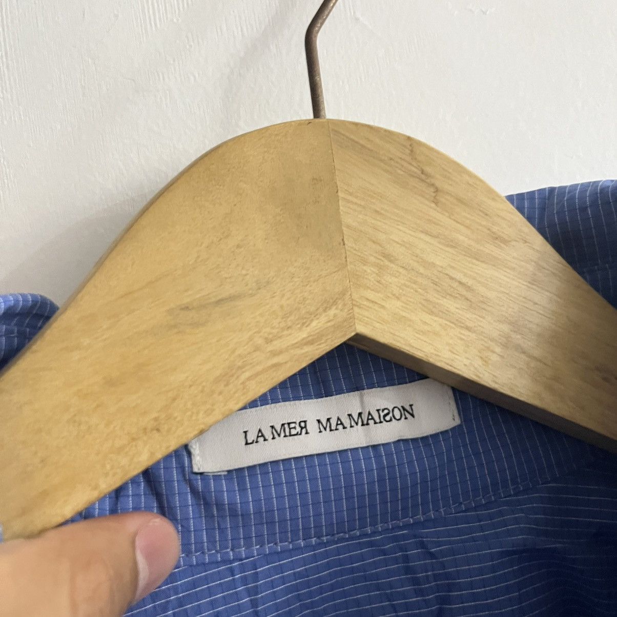 Issey Miyake La mer mamaison - Blue oversized ss button up short Size US XL / EU 56 / 4 - 5 Thumbnail