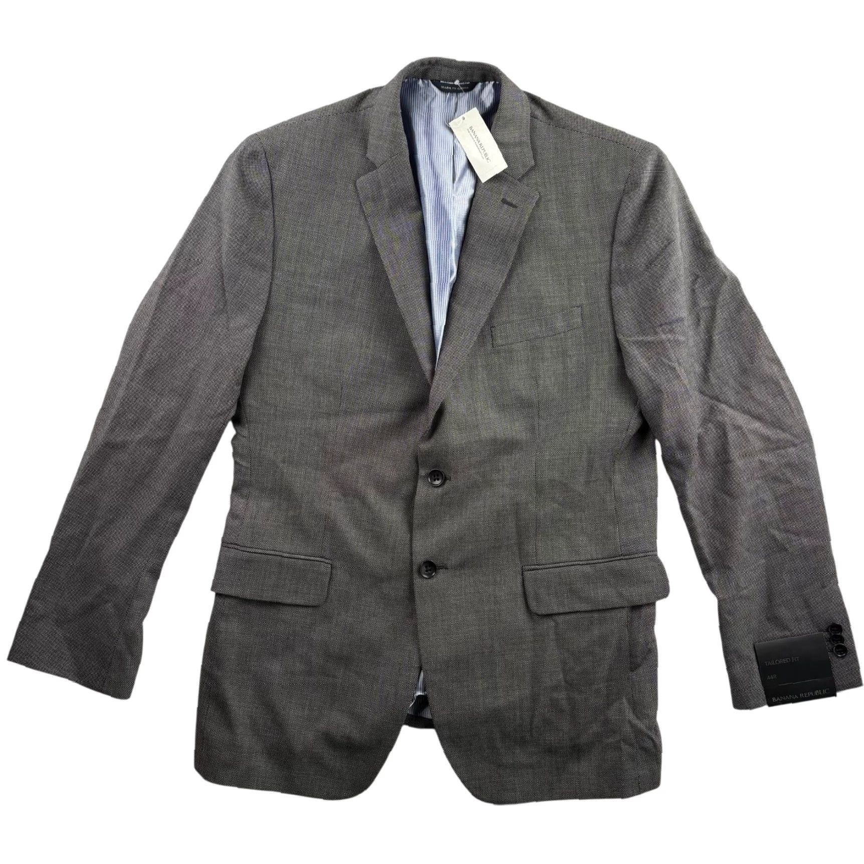 NEW Banana Republic Gray Wool Blazer Jacket 42R Regular Classic Mens