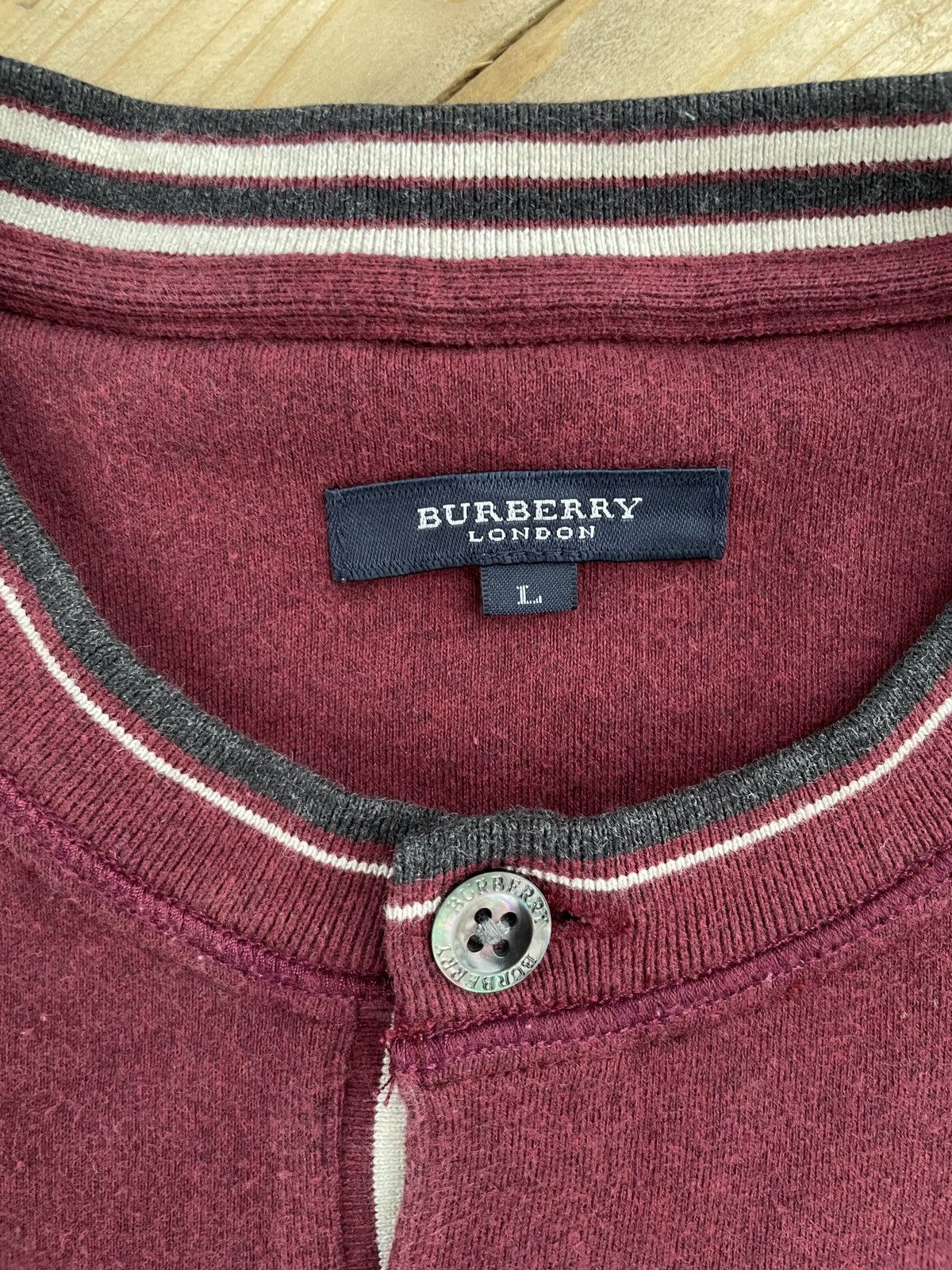 Burberry × Designer Burberry London Big Logo Maroon Size US L / EU 52-54 / 3 - 4 Thumbnail