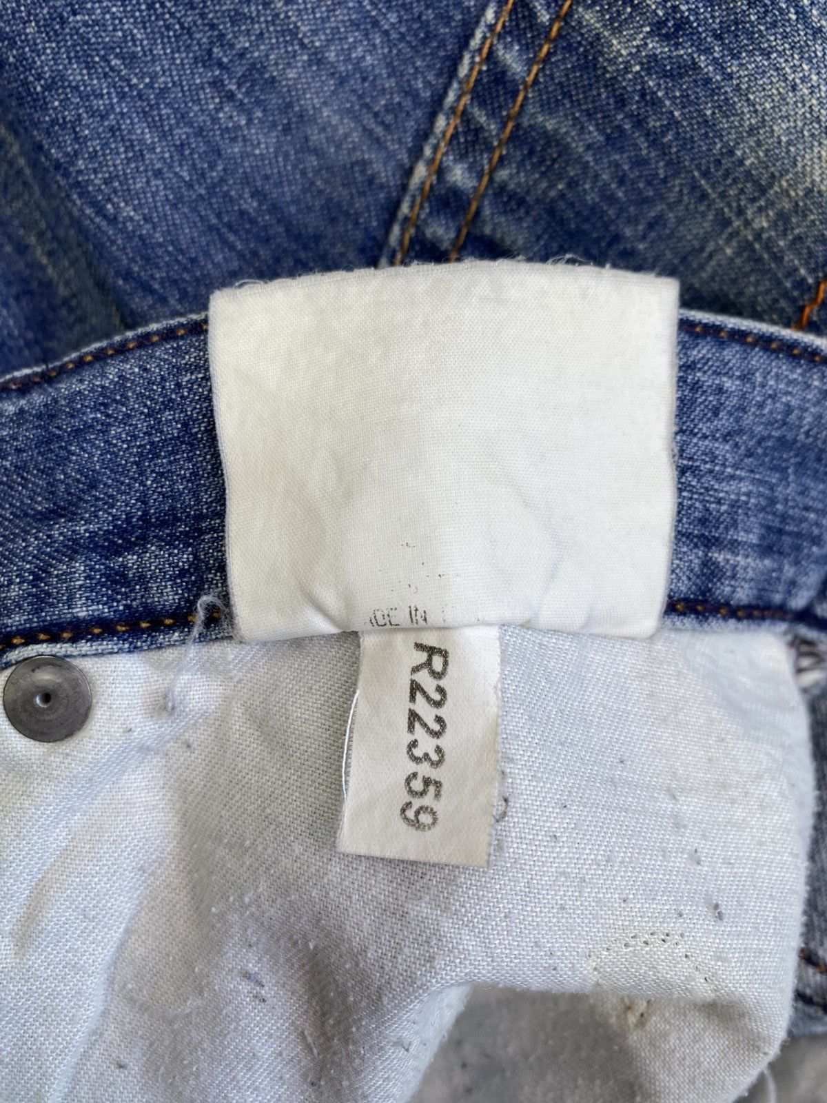 Walter Van Beirendonck W&LT Anatomical Curved Seam Slim Fit Washed Denim Size US 27 - 12 Thumbnail
