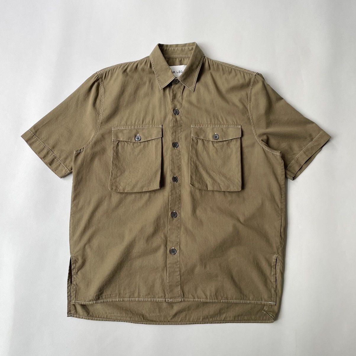 image of Our Legacy 3D Pocket Utility Shirt in Miltary Green, Men's (Size Small)
