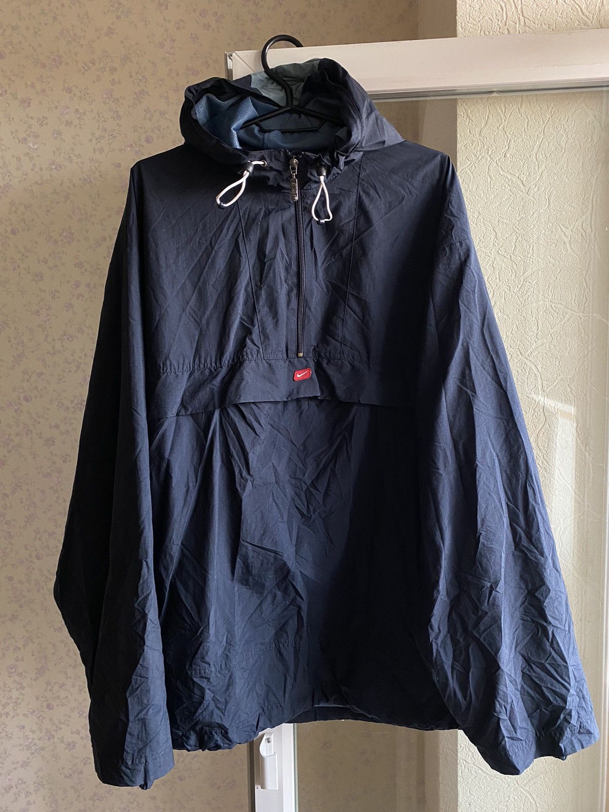 Nike × Vintage 00s Nike Vintage Nylon Center Swoosh Anorak Jacket Size US XL / EU 56 / 4 - 6 Thumbnail