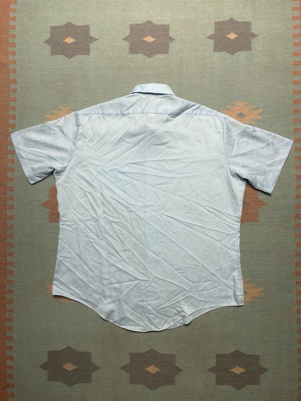 Vintage Vtg 80s button shirt Sears poly cotton lightweight stripe XL Size US XL / EU 56 / 4 - 7 Thumbnail