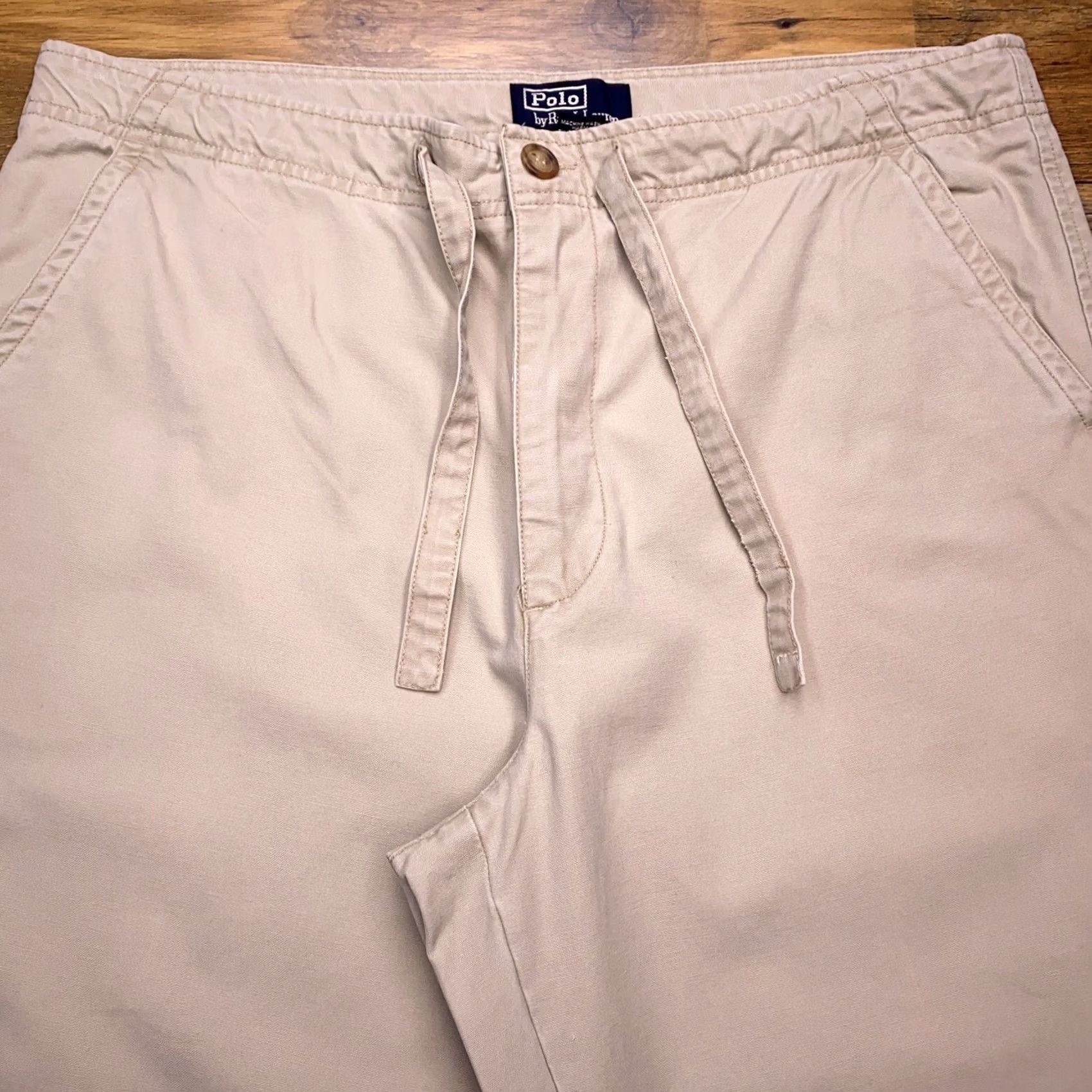 Polo Ralph Lauren Vintage POLO Ralph Lauren Pants Adult Medium Beige Mens Drawstring Size US M / EU 48-50 / 2 - 4 Thumbnail