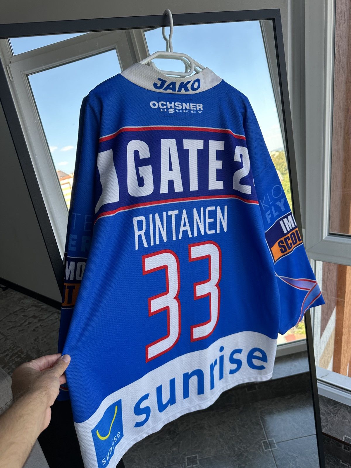 Vintage Vintage Kloten Flyers Switzerland Hockey Jersey #33 Rintanen Size US XL / EU 56 / 4 - 8 Thumbnail
