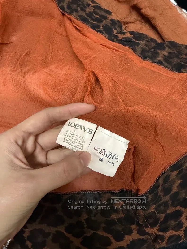 Loewe Loewe 100% Silk 90s Leopard Pattern Dirty Orange Shirt Size M / US 6-8 / IT 42-44 - 5 Thumbnail