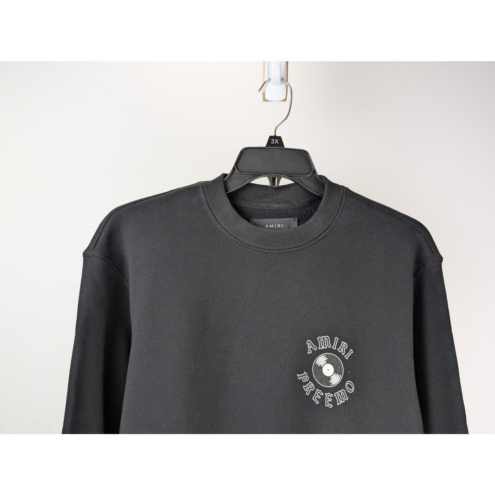 Amiri o1rshd1 Amiri Preemo Record Crewneck Sweatshirt in Black Size US XL / EU 56 / 4 - 3 Thumbnail