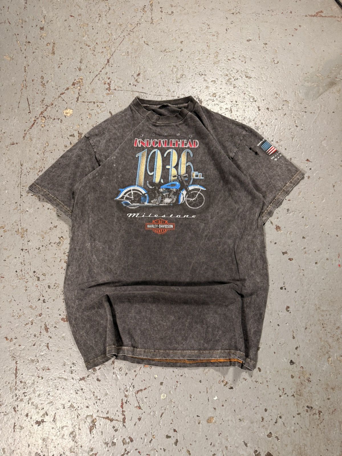 Harley Davidson Harley Davidson Oversized Knucklehead Motorcycle Engine Tee Size US XL / EU 56 / 4 - 1 Thumbnail