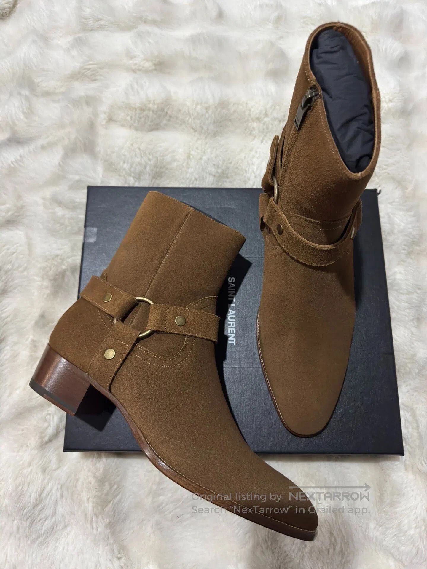 Saint Laurent Paris Saint Laurent Paris Suede Ring Chelsea Boots| Size US 11 / EU 44 - 1 Thumbnail