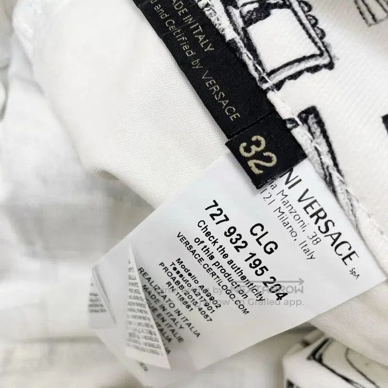 Versace Versace White Denim Casual Pants for Men . Size US 26 / EU 42 - 5 Thumbnail