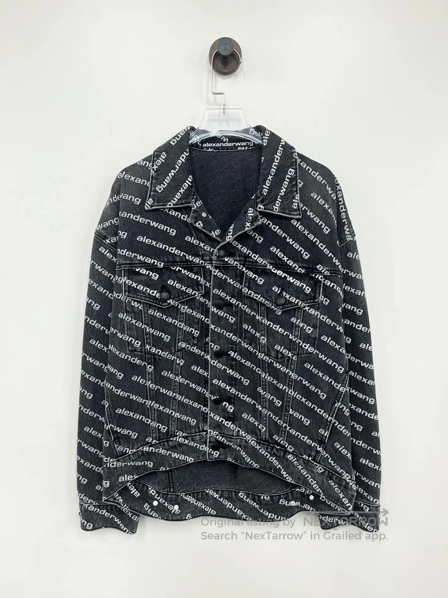 Alexander Wang Alexander Wang Black Denim Jacket with Bullet Print| Size US XS / EU 42 / 0 - 1 Thumbnail