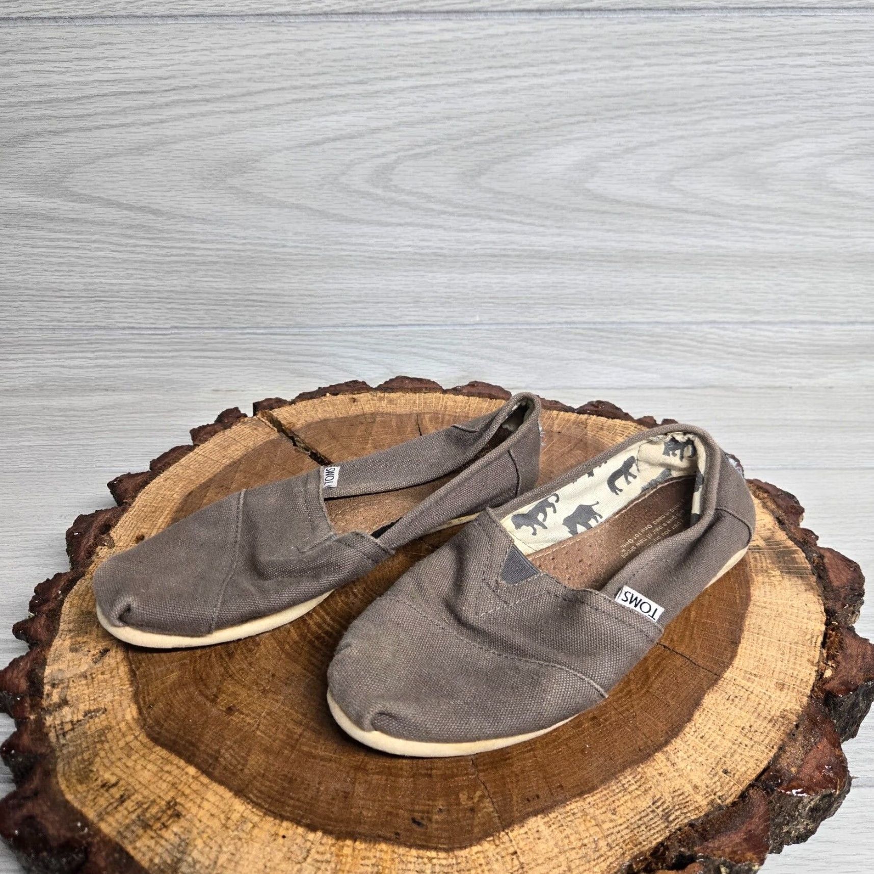 Toms TOMS Alpargata Canvas Slip-On Ash Brown Adult Women’s Size 6 Flats Size US 6.5 / IT 36.5 - 2 Thumbnail