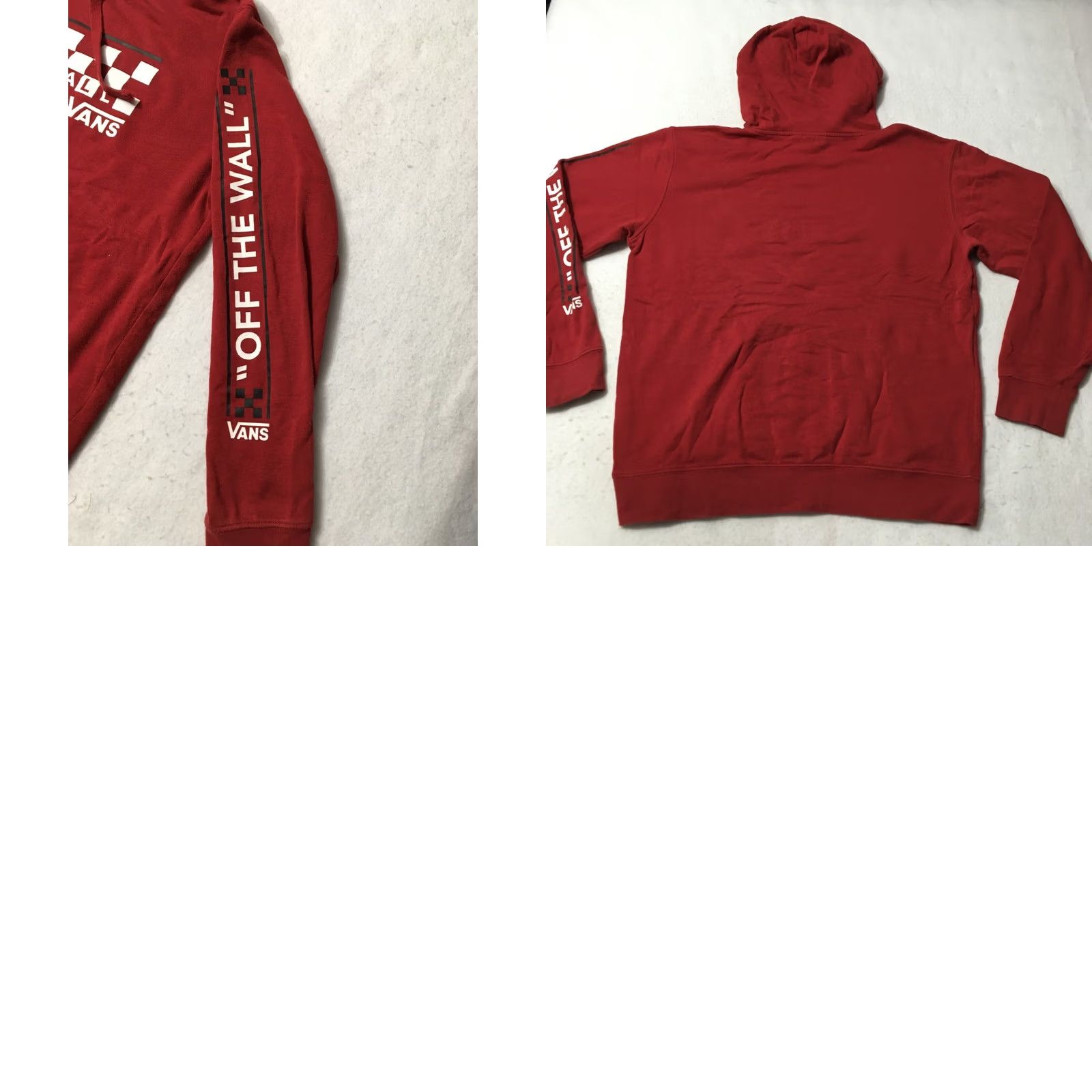 Vans Vans "Off The Wall" Hoodie Sweatshirt red medium graphic drawstring Size US M / EU 48-50 / 2 - 8 Thumbnail