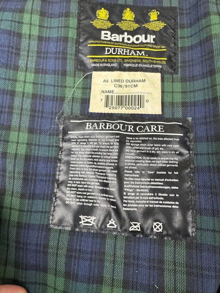 Barbour Vintage Barbour Waxed Jacket A5 Lined Durham Size US S / EU 44-46 / 1 - 16 Thumbnail