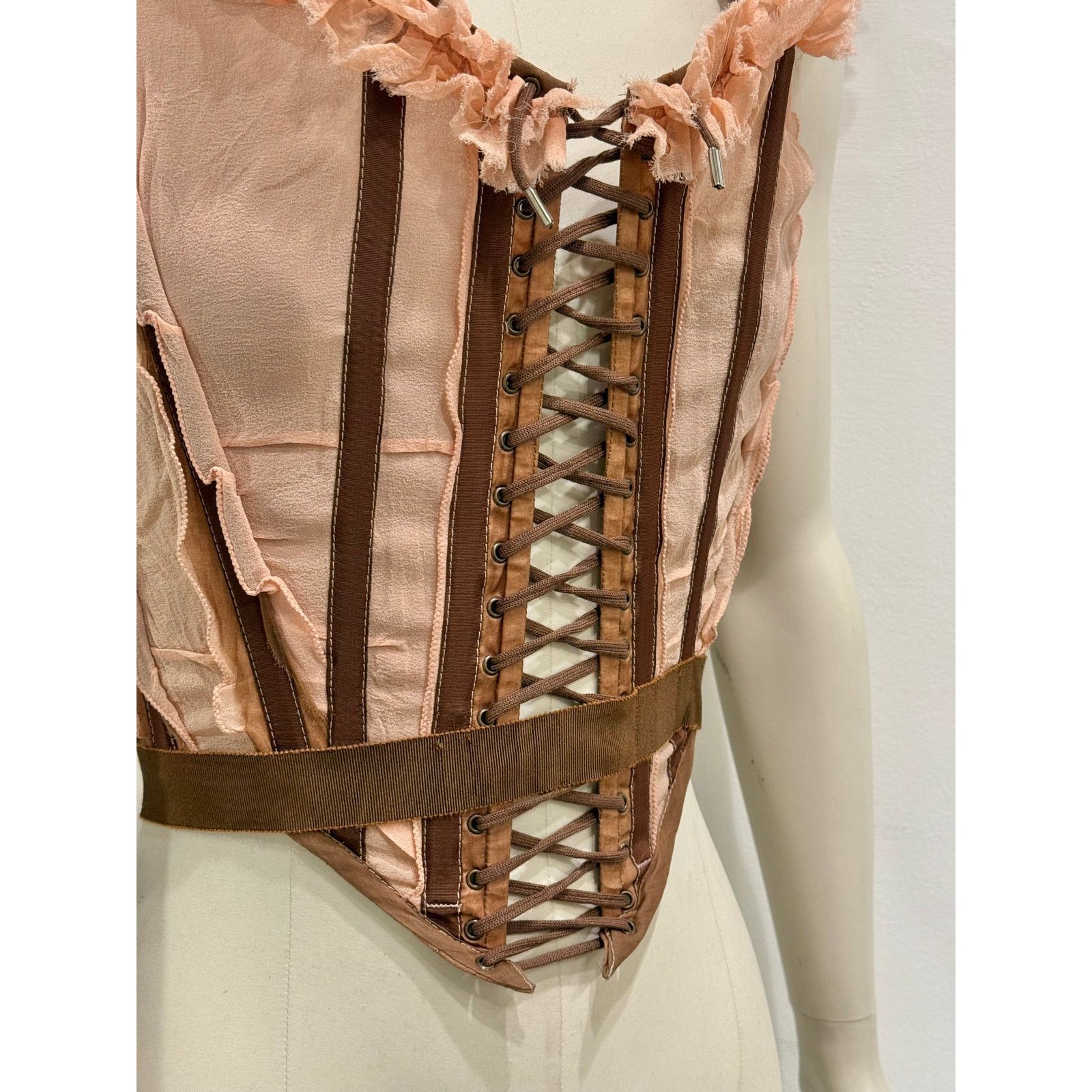 Jean Paul Gaultier S/S2005 Jean Paul Gaultier runway ruffled corset Size S / US 4 / IT 40 - 5 Thumbnail