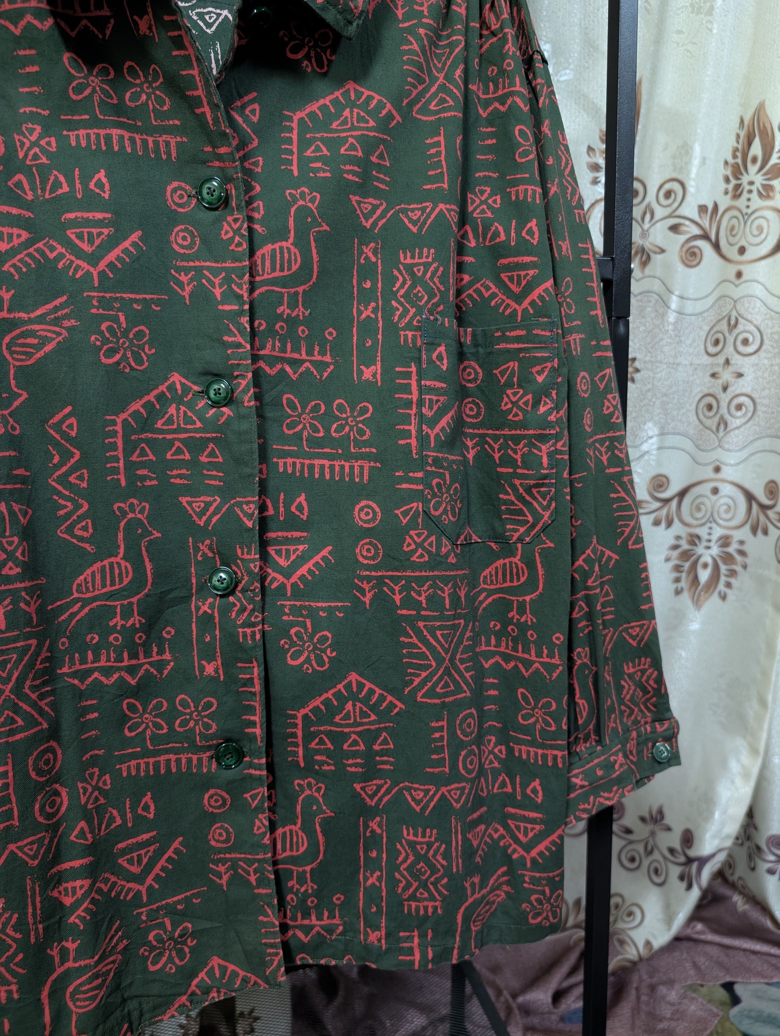Other Button Up Shirt Jacket Aztec Mayan Probably Printed Monogram Size L / US 10 / IT 46 - 5 Thumbnail