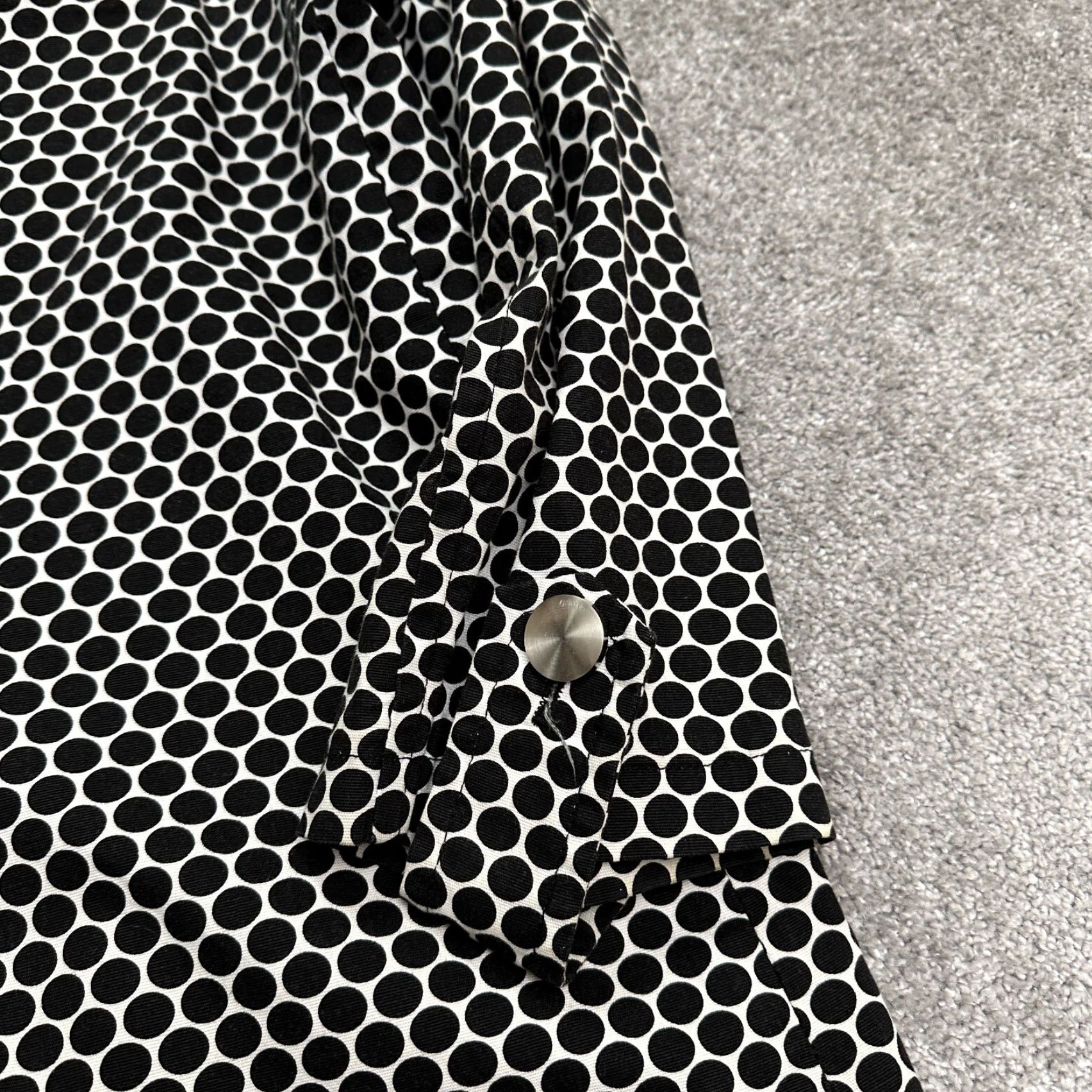 Charter Club Charter Club Overcoat Jacket Womens 1X Black Polka Dot Button Down Cotton Blend Size XL / US 12-14 / IT 48-50 - 5 Thumbnail