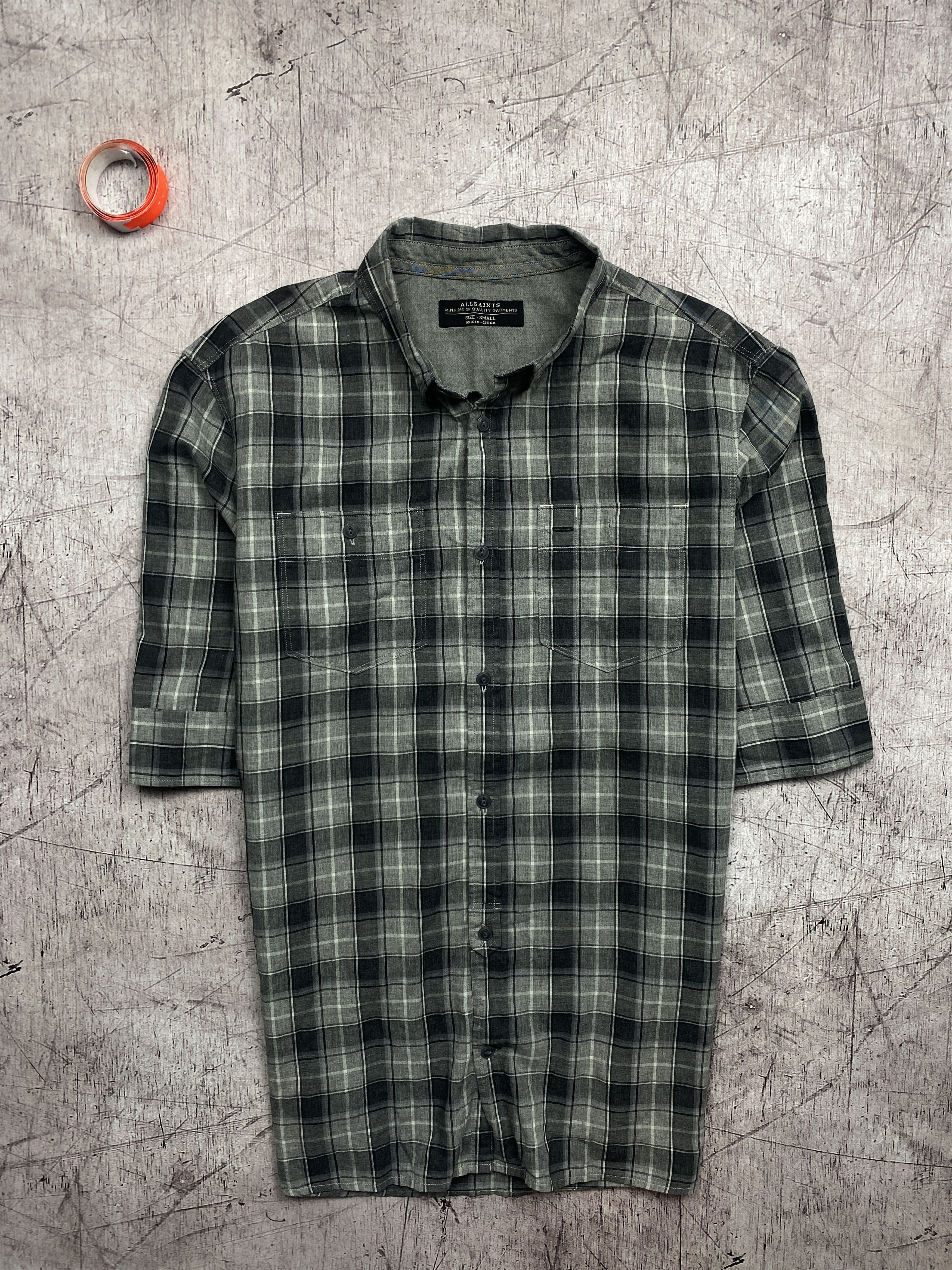 Allsaints Allsaints Vintage Mens Plaid Short Sleeve Bowerman Shirt Size US S / EU 44-46 / 1 - 1 Thumbnail