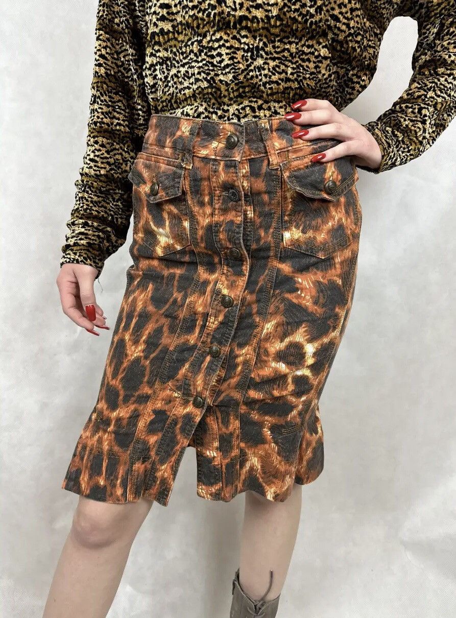 Just Cavalli × Roberto Cavalli Roberto Cavalli Just Cavalli Leopard Print Skirt Size EU 46 Size 32" / US 10 / IT 46 - 14 Thumbnail