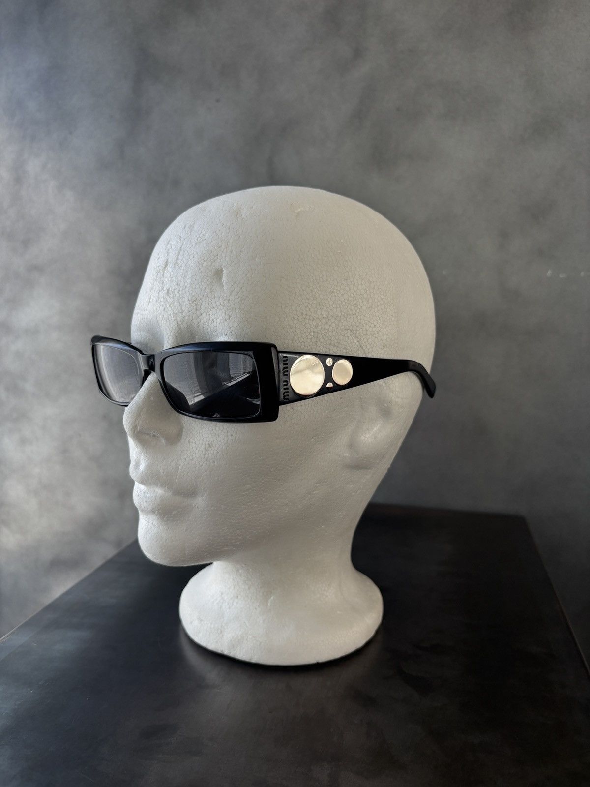 Miu Miu Miu Miu Sunglasses 2000s Y2K Silver Circles SMU21E Vintage Size ONE SIZE - 3 Thumbnail