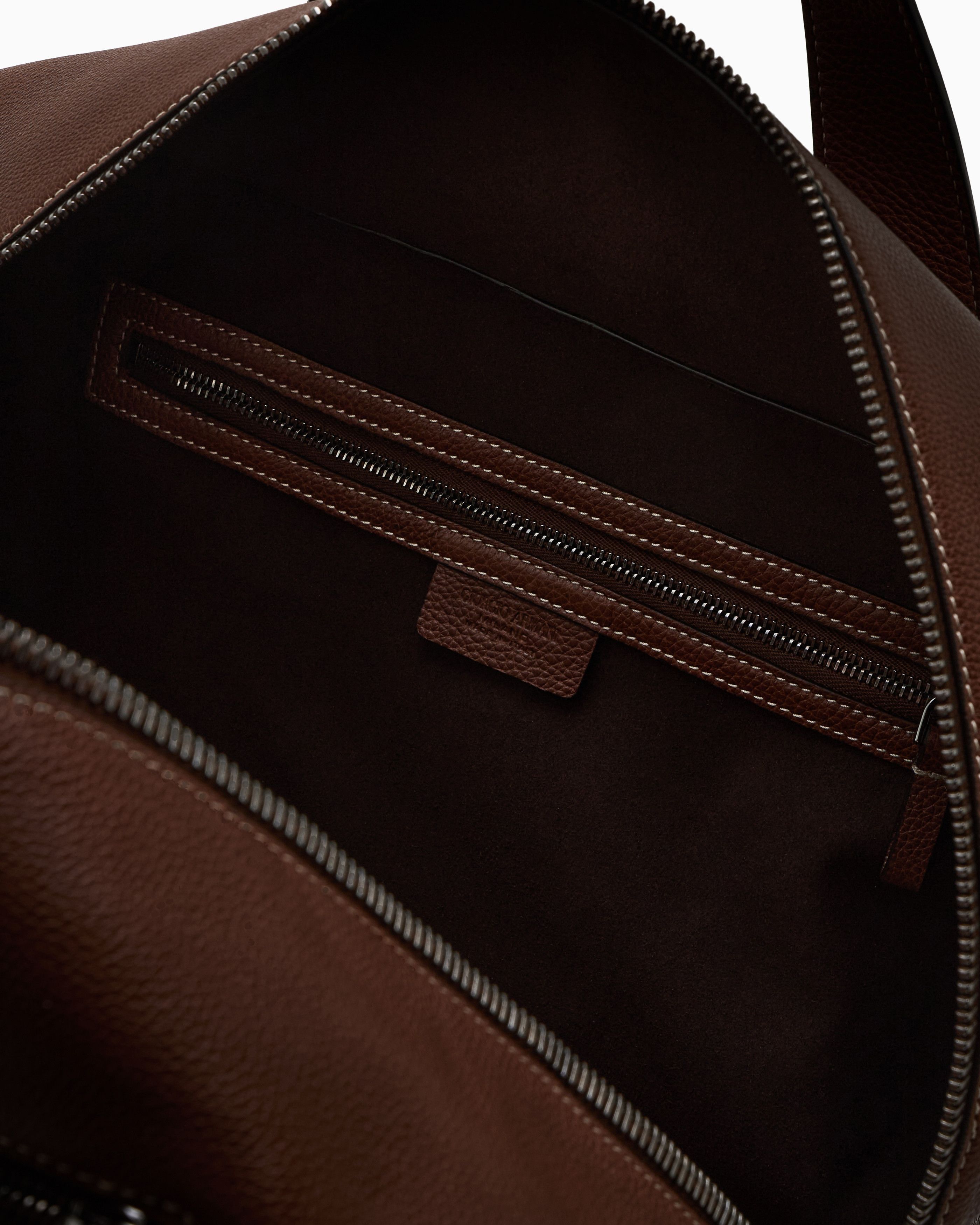 Giorgio Armani GIORGIO ARMANI Men Runway Full Grain Leather Handbag DUFEL Size ONE SIZE - 6 Thumbnail