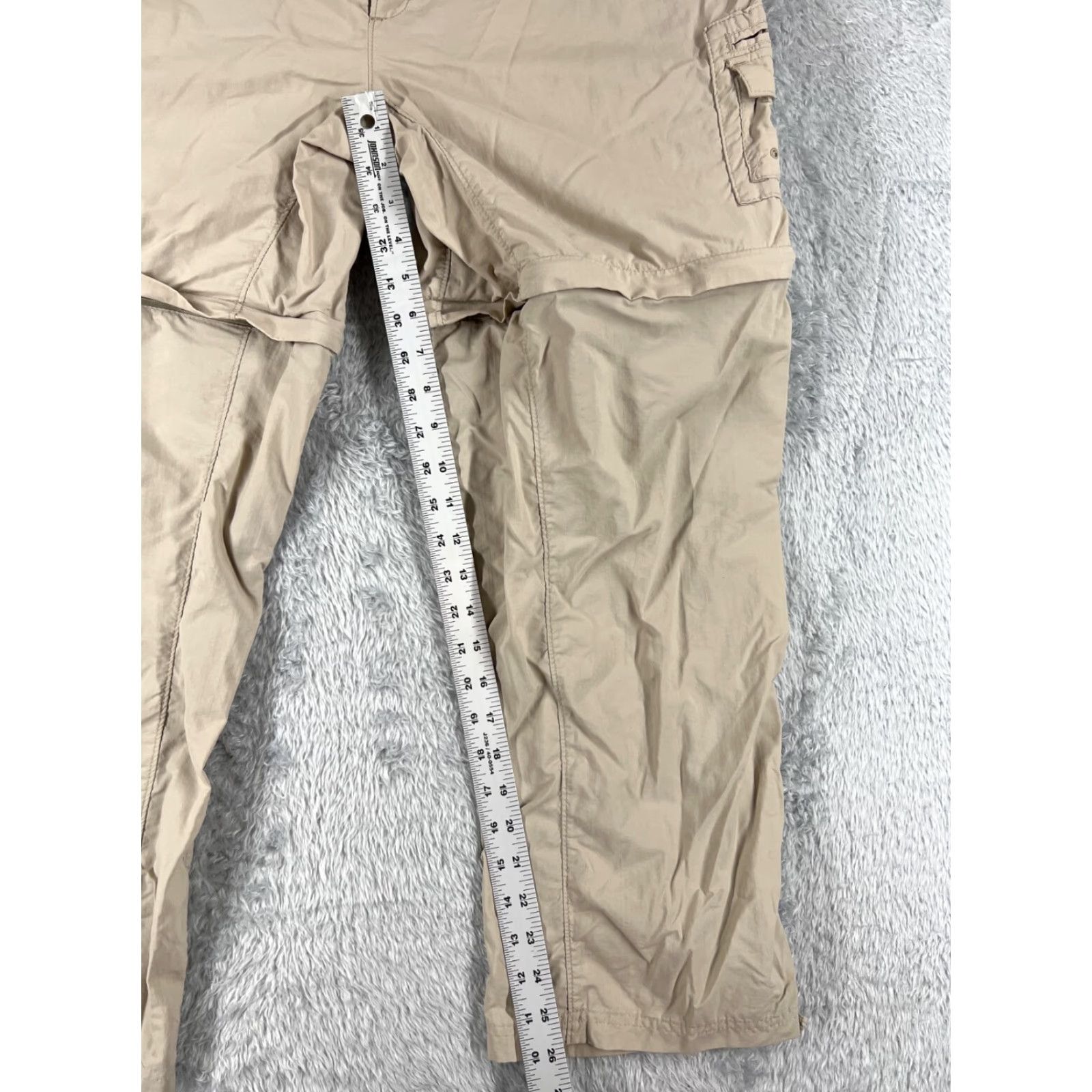 Vintage Columbia Pants Womens XL Beige Cargo Convertible 100% Nylon Titanium Size 40" / US 18 - 7 Thumbnail