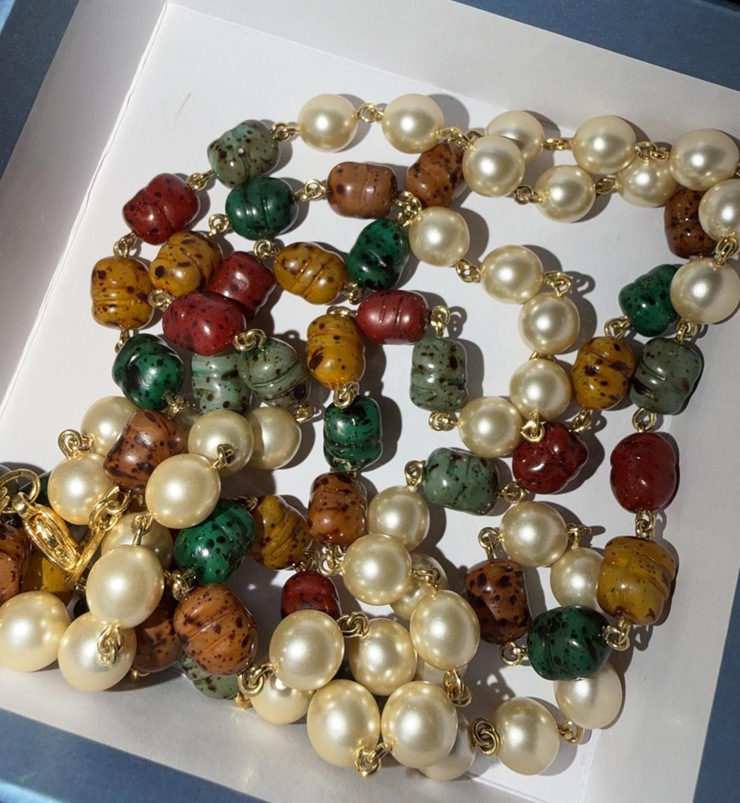 Dooney & Bourke Dooney & Bourke Multi-Color Beaded Necklace with Pearls Size ONE SIZE - 8 Thumbnail