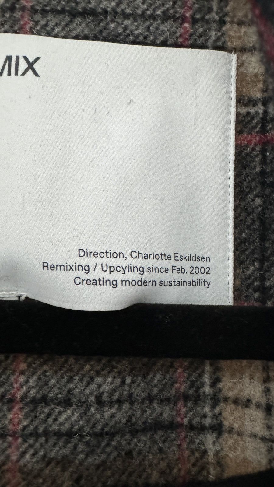 Designers Remix Two-Breasted Wool Checkered Coat